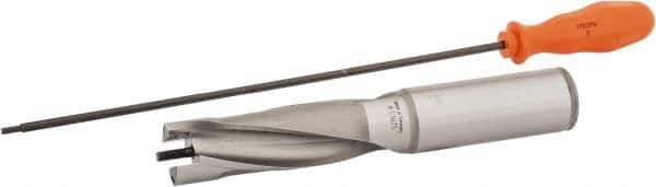 Kennametal - 30.16 to 30.66mm Diam, 3xD, 90.49mm Max Depth, 1-1/4" Shank Diam, 4.72" Flute, 8.13" OAL, Replaceable Tip Drill - KSEM1188 Insert, 8 Seat Size, Series KSEM - Industrial Tool & Supply