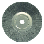 12" Diameter - 1-1/4" Arbor Hole - Crimped Steel Wire Straight Wheel - Industrial Tool & Supply