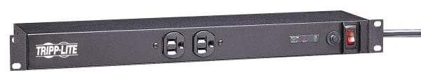 Tripp-Lite - 12 Outlets, 120 VAC20 Amps, 10' Cord, Power Outlet Strip - Floor, Keyhole Mount, 5-15 NEMA Configuration, 4" Strip - Industrial Tool & Supply