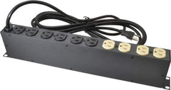 Tripp-Lite - 12 Outlets, 120 Volts, 15 Amps, 15' Cord, Power Outlet Strip - Rack Mount, 5-15P NEMA Configuration, 17-1/2" Strip, ANSI C62.41, IEEE 587, IEEE 587 Category A Specifications, IEEE 587 Category B Specifications, UL1449 3rd Edition - Industrial Tool & Supply