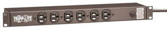 Tripp-Lite - 14 Outlets, 120 Volts, 15 Amps, 15' Cord, Power Outlet Strip - Rack Mount, 5-15P NEMA Configuration, 17-1/2" Strip, UL1449 3rd Edition - Industrial Tool & Supply