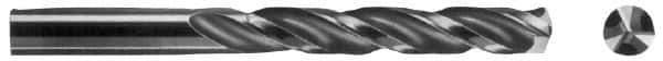 SGS - 15/32" 150° Solid Carbide Jobber Drill - Bright Finish, Right Hand Cut, Spiral Flute, Straight Shank, 4-3/4" OAL, Standard Point - Industrial Tool & Supply
