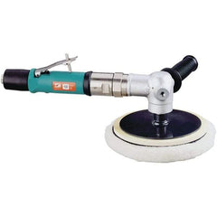 Dynabrade - 6" Pad Diam, 2,000 RPM, 0.7 hp, Handheld Pneumatic Buffer - 41 CFM, 5/8-11" Spindle Thread, 1/4 NPT Inlet - Industrial Tool & Supply