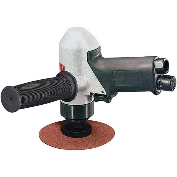 Dynabrade - 4-1/2 to 5" Disc, 8,000 RPM, Pneumatic Handheld Disc Sander - 30 CFM, 1/4 NPT Inlet, 0.7 hp, 90 psi - Industrial Tool & Supply