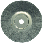 12" Diameter - 1-1/4" Arbor Hole - Crimped Steel Wire Straight Wheel - Industrial Tool & Supply