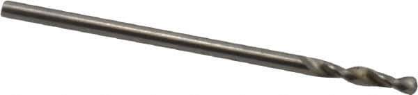 Accupro - 0.0512" 130° Parabolic Flute Cobalt Screw Machine Drill Bit - Bright Finish, Right Hand Cut, 0.315" Flute Length, 1.181" OAL, Standard Point, Straight Shank - Industrial Tool & Supply