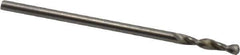 Accupro - 0.0512" 130° Parabolic Flute Cobalt Screw Machine Drill Bit - Bright Finish, Right Hand Cut, 0.315" Flute Length, 1.181" OAL, Standard Point, Straight Shank - Industrial Tool & Supply