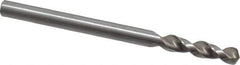 Accupro - 0.1457" 130° Parabolic Flute Cobalt Screw Machine Drill Bit - Bright Finish, Right Hand Cut, 0.787" Flute Length, 2.047" OAL, Split Point, Straight Shank - Industrial Tool & Supply
