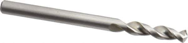 Accupro - 0.1654" 130° Parabolic Flute Cobalt Screw Machine Drill Bit - Bright Finish, Right Hand Cut, 0.866" Flute Length, 2.165" OAL, Split Point, Straight Shank - Industrial Tool & Supply