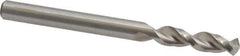 Accupro - #7 130° Parabolic Flute Cobalt Screw Machine Drill Bit - Bright Finish, Right Hand Cut, 1.024" Flute Length, 2.441" OAL, Split Point, Straight Shank - Industrial Tool & Supply