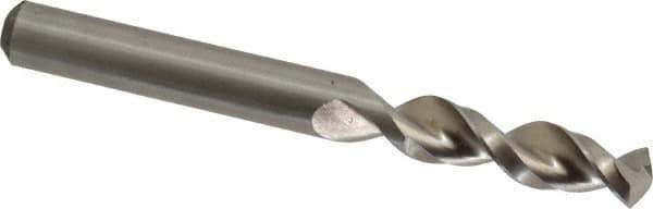 Accupro - 0.295" 130° Parabolic Flute Cobalt Screw Machine Drill Bit - Bright Finish, Right Hand Cut, 1.339" Flute Length, 2.913" OAL, Split Point, Straight Shank - Industrial Tool & Supply