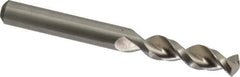 Accupro - 0.295" 130° Parabolic Flute Cobalt Screw Machine Drill Bit - Bright Finish, Right Hand Cut, 1.339" Flute Length, 2.913" OAL, Split Point, Straight Shank - Industrial Tool & Supply