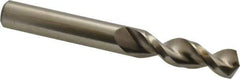 Accupro - 0.4134" 130° Parabolic Flute Cobalt Screw Machine Drill Bit - Bright Finish, Right Hand Cut, 1.693" Flute Length, 3.504" OAL, Split Point, Straight Shank - Industrial Tool & Supply