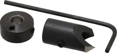 Vernon - 3/8" Cutter Diam, #12 Drill Combatibility, 1/4" Collar Thickness, Adjustable Depth Drill Countersink - Industrial Tool & Supply