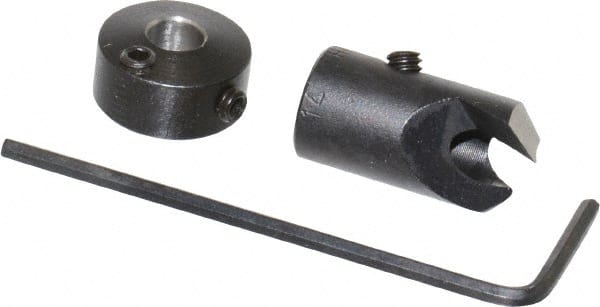 Vernon - 3/8" Cutter Diam, #14 Drill Combatibility, 1/4" Collar Thickness, Adjustable Depth Drill Countersink - Industrial Tool & Supply
