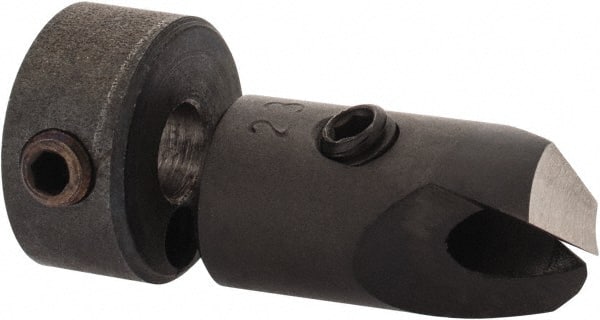 Vernon - 5/16" Cutter Diam, #23 Drill Combatibility, 1/4" Collar Thickness, Adjustable Depth Drill Countersink - Industrial Tool & Supply