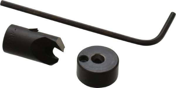 Vernon - 5/16" Cutter Diam, #28 Drill Combatibility, 1/4" Collar Thickness, Adjustable Depth Drill Countersink - Industrial Tool & Supply