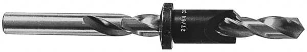 Vernon - 3/8" Cutter Diam, #11 Drill Combatibility, 1/4" Collar Thickness, Adjustable Depth Drill Countersink - Industrial Tool & Supply