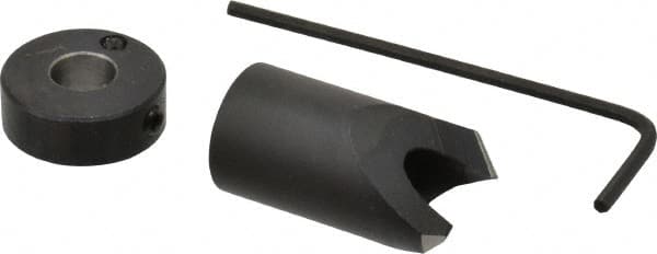 Vernon - 1/2" Cutter Diam, Letter D Drill Compatibility, 1/4" Collar Thickness, Adjustable Depth Drill Countersink - Industrial Tool & Supply