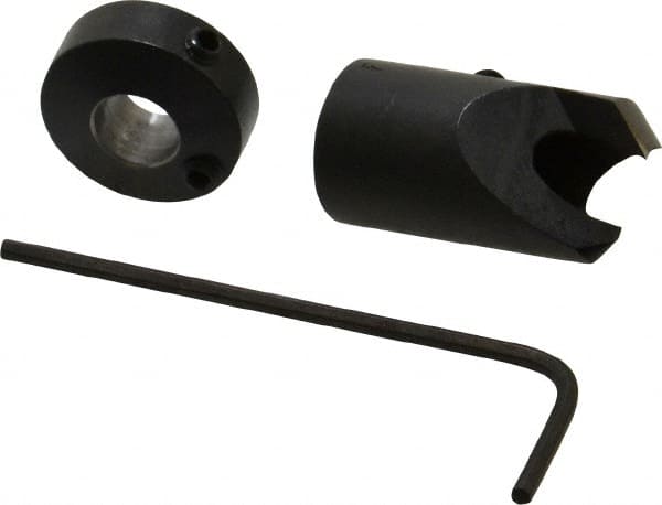 Vernon - 1/2" Cutter Diam, Letter F Drill Compatibility, 1/4" Collar Thickness, Adjustable Depth Drill Countersink - Industrial Tool & Supply