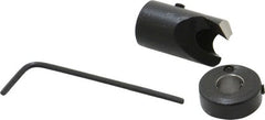 Vernon - 1/2" Cutter Diam, 17/64" Drill Compatibility, 1/4" Collar Thickness, Adjustable Depth Drill Countersink - Industrial Tool & Supply