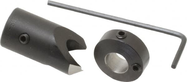 Vernon - 1/2" Cutter Diam, 9/32" Drill Compatibility, 1/4" Collar Thickness, Adjustable Depth Drill Countersink - Industrial Tool & Supply