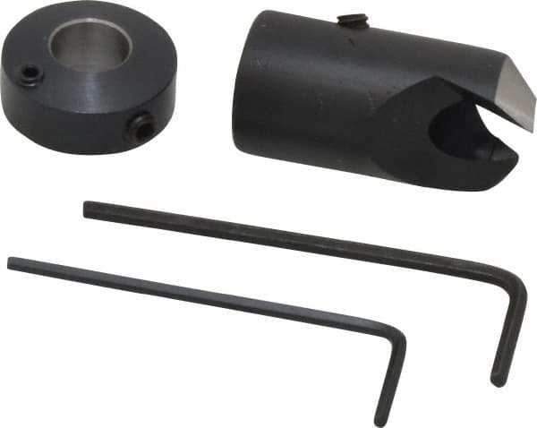 Vernon - 5/8" Cutter Diam, 21/64" Drill Compatibility, 5/16" Collar Thickness, Adjustable Depth Drill Countersink - Industrial Tool & Supply