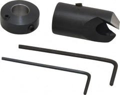 Vernon - 5/8" Cutter Diam, 21/64" Drill Compatibility, 5/16" Collar Thickness, Adjustable Depth Drill Countersink - Industrial Tool & Supply