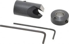 Vernon - 5/8" Cutter Diam, 11/32" Drill Compatibility, 5/16" Collar Thickness, Adjustable Depth Drill Countersink - Industrial Tool & Supply