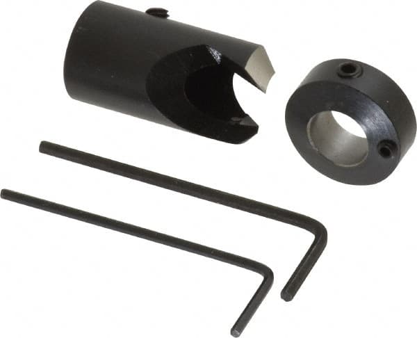 Vernon - 5/8" Cutter Diam, 3/8" Drill Compatibility, 5/16" Collar Thickness, Adjustable Depth Drill Countersink - Industrial Tool & Supply