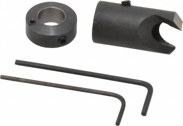 Vernon - 5/8" Cutter Diam, 25/64" Drill Compatibility, 5/16" Collar Thickness, Adjustable Depth Drill Countersink - Industrial Tool & Supply