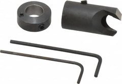 Vernon - 5/8" Cutter Diam, 25/64" Drill Compatibility, 5/16" Collar Thickness, Adjustable Depth Drill Countersink - Industrial Tool & Supply