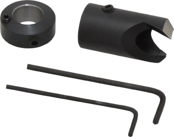 Vernon - 5/8" Cutter Diam, 13/32" Drill Compatibility, 5/16" Collar Thickness, Adjustable Depth Drill Countersink - Industrial Tool & Supply