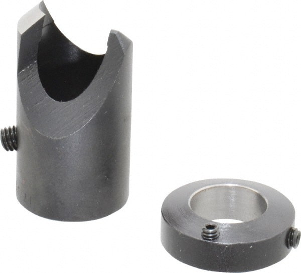 Vernon - 13/16" Cutter Diam, 17/32" Drill Compatibility, 5/16" Collar Thickness, Adjustable Depth Drill Countersink - Industrial Tool & Supply