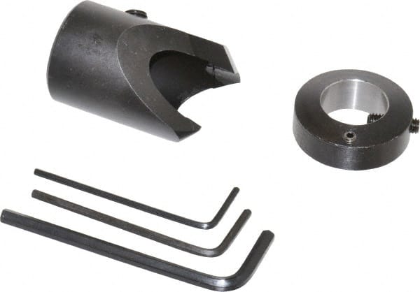 Vernon - 1" Cutter Diam, 5/8" Drill Compatibility, 3/8" Collar Thickness, Adjustable Depth Drill Countersink - Industrial Tool & Supply