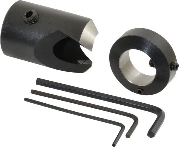 Vernon - 1" Cutter Diam, 21/32" Drill Compatibility, 3/8" Collar Thickness, Adjustable Depth Drill Countersink - Industrial Tool & Supply