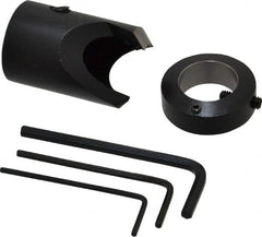 Vernon - 1" Cutter Diam, 11/16" Drill Compatibility, 3/8" Collar Thickness, Adjustable Depth Drill Countersink - Industrial Tool & Supply