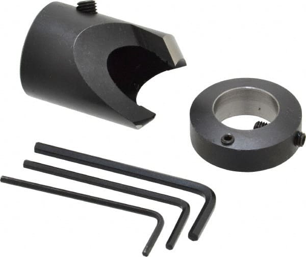 Vernon - 1-3/16" Cutter Diam, 3/4" Drill Compatibility, 7/16" Collar Thickness, Adjustable Depth Drill Countersink - Industrial Tool & Supply