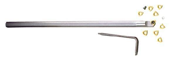 Everede Tool - 0.719" Min Bore Diam, 10" OAL, 5/8" Shank Diam, Indexable Boring Bar - TPG Insert, Screw Holding Method - Industrial Tool & Supply