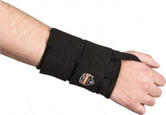 Ergodyne - Size L, Neoprene, Right Hand Wrist Support - 2 Straps, 7 to 8 Inch Wrist, Thumb Loop, Black - Industrial Tool & Supply