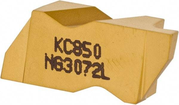 Kennametal - 3072NG Grade KC850, 1.83mm Cutting Width Carbide Grooving Insert - 2.39mm Max Depth of Cut, Left Hand, 0.19mm Corner Radius, TiC/TiCN/TiN Finish - Industrial Tool & Supply