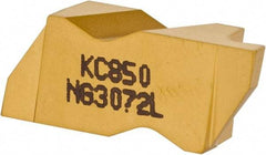 Kennametal - 3072NG Grade KC850, 1.83mm Cutting Width Carbide Grooving Insert - 2.39mm Max Depth of Cut, Left Hand, 0.19mm Corner Radius, TiC/TiCN/TiN Finish - Industrial Tool & Supply