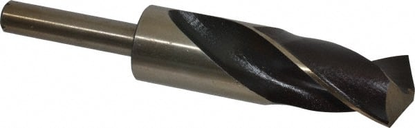 Interstate - 1-5/32" Drill, 118° Point, Cobalt Silver Deming & Reduced Shank Drill Bit - Industrial Tool & Supply