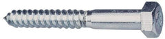 Value Collection - 1/4" Screw, 2-1/2" Length Under Head, Steel, Hex Head Lag Screw - Zinc Plated, Grade 2 - Industrial Tool & Supply