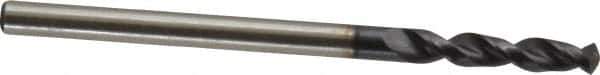Accupro - #35 130° Parabolic Flute Cobalt Screw Machine Drill Bit - TiAlN Finish, Right Hand Cut, 0.63" Flute Length, 1.811" OAL, Split Point, Straight Shank - Industrial Tool & Supply