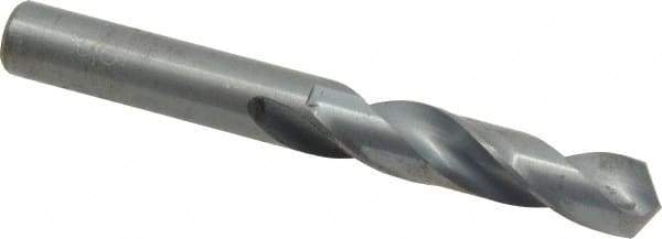 Interstate - 3/8" 118° Spiral Flute High Speed Steel Screw Machine Drill Bit - Oxide Finish, Right Hand Cut, 1-13/16" Flute Length, 3-1/8" OAL, Standard Point, Straight Shank - Industrial Tool & Supply