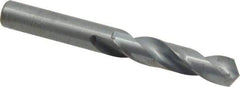 Interstate - 3/8" 118° Spiral Flute High Speed Steel Screw Machine Drill Bit - Oxide Finish, Right Hand Cut, 1-13/16" Flute Length, 3-1/8" OAL, Standard Point, Straight Shank - Industrial Tool & Supply