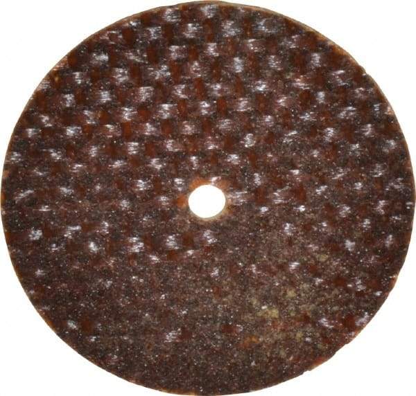 Norton - 1-1/2" 60 Grit Aluminum Oxide Cutoff Wheel - 0.035" Thick, 1/8" Arbor, 40,745 Max RPM, Use with Die Grinders - Industrial Tool & Supply