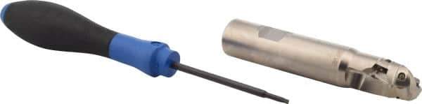 Seco - 3/4" Cut Diam, 0.87" Max Depth of Cut, 3/4" Shank Diam, 4.03" OAL, Indexable Ball Nose End Mill - 2" Head Length, R218.19 Toolholder, 218.19 100, SPMX 0703 Insert - Industrial Tool & Supply