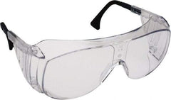 Uvex - Clear Lenses, Frameless Safety Glasses - Anti-Fog, Scratch Resistant, Plastic Frame, Adjustable Temples, Size Universal, Over the Glasses - Industrial Tool & Supply